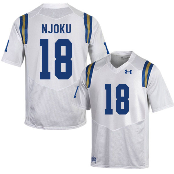 Men #18 Charles Njoku UCLA Bruins College Football Jerseys Sale-White - Click Image to Close